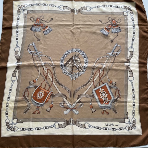 Vintage Authentic Celine Silk Scarf - Picture 2 of 7